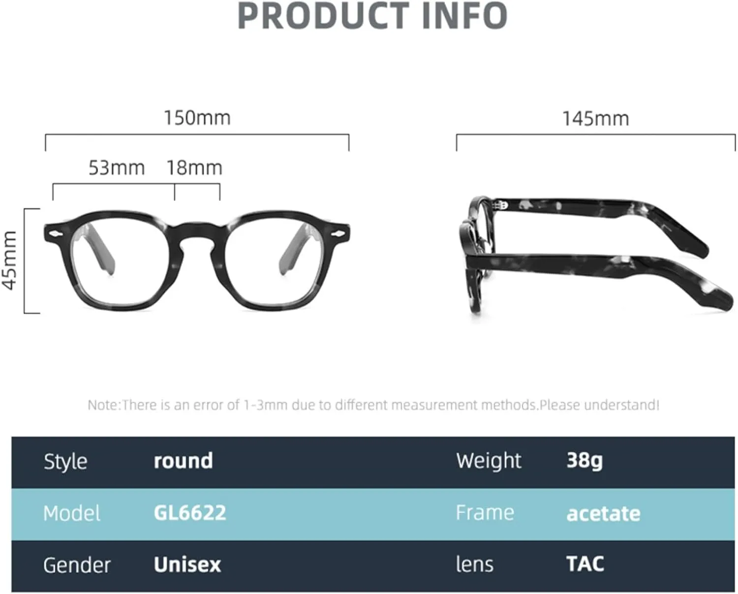 Acetate Men Glasses for Women Luxury Small