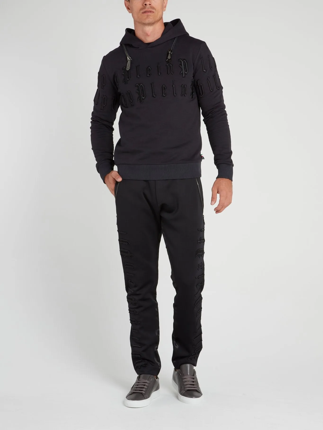 Black Logo Embroidered Jogging Trousers