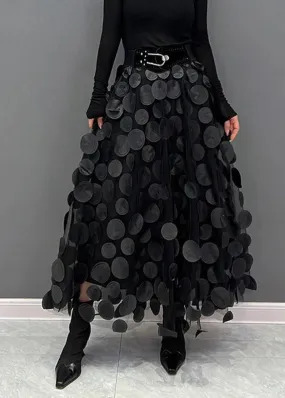 Chic Skirt Made Of Polka Dot and Tulle Patchwork