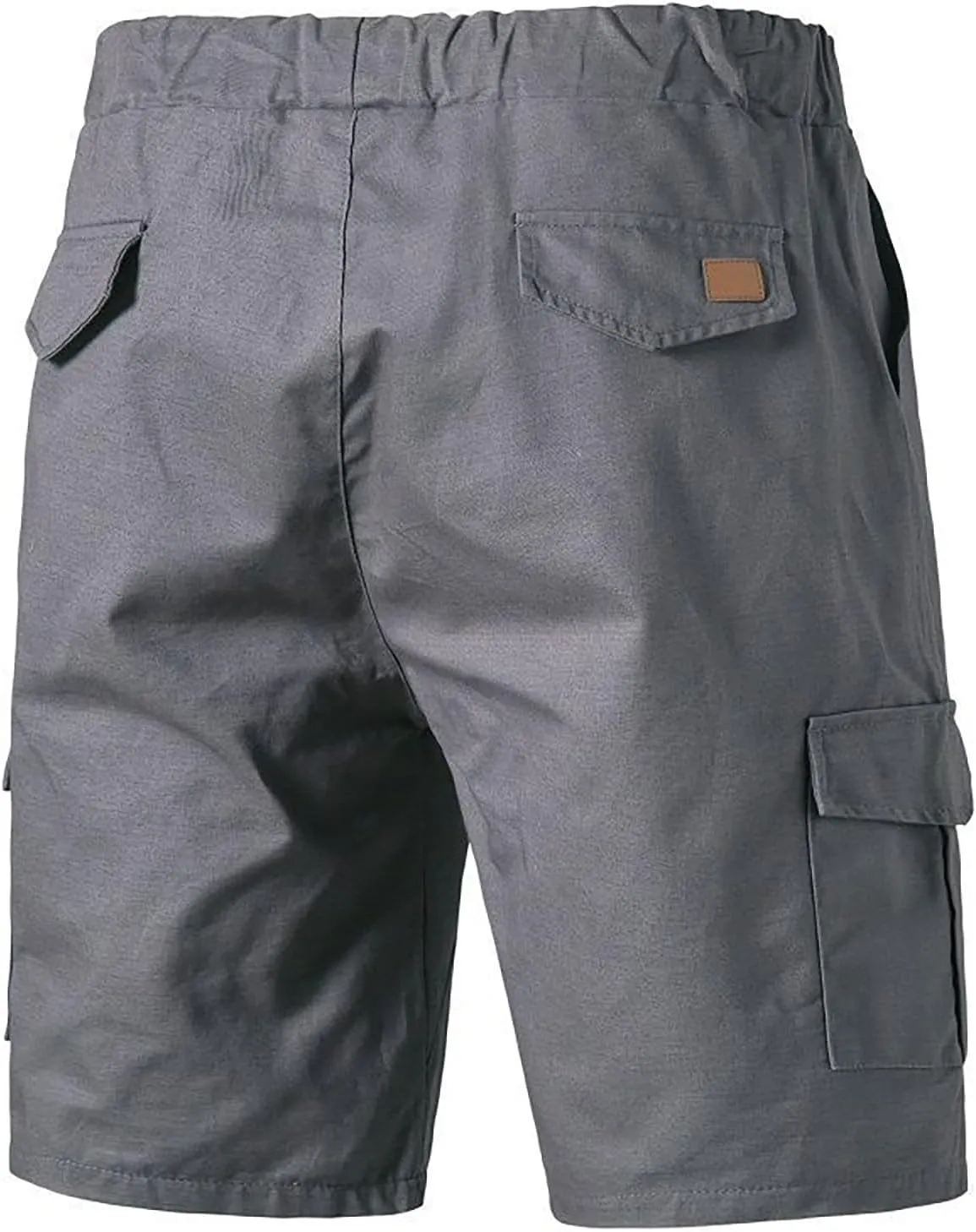 CRNTCEM Drawstring Casual Cargo Shorts for Men Summer Outdoor Twill Chinos Short Relaxed Fit Cotton Work Shorts with Pocket