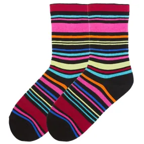 Extended Size Bright Stripes Socks (Women's)