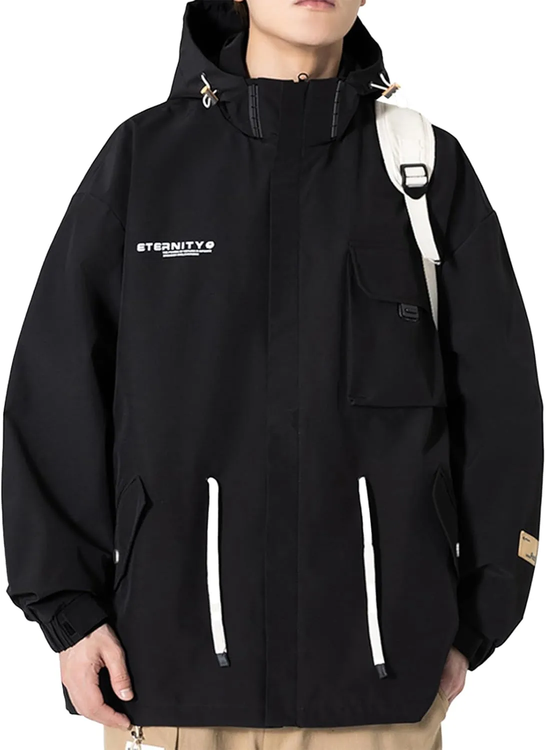 FoxQ Mens Jacket Casual Lightweight Hooded Windbreaker softshell Easy-Care Zip-Up Versatile Outdoor Comfort Activities Coat