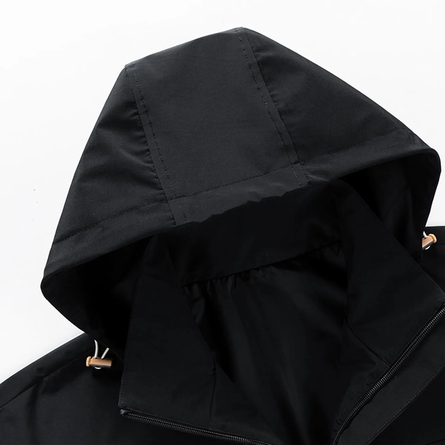 FoxQ Mens Jacket Casual Lightweight Hooded Windbreaker softshell Easy-Care Zip-Up Versatile Outdoor Comfort Activities Coat