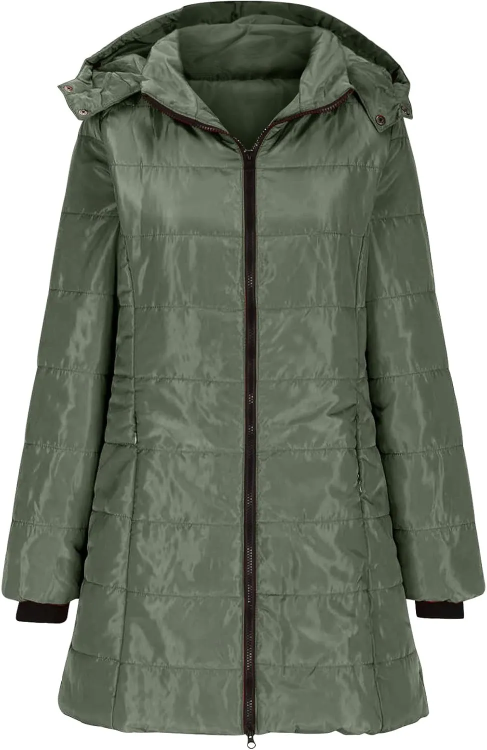 Jackets for Women Zip Up Quilted Puffer Jacket Fleece Lined Parka Oversized Causal Versatile Womens Fashion Hoodie