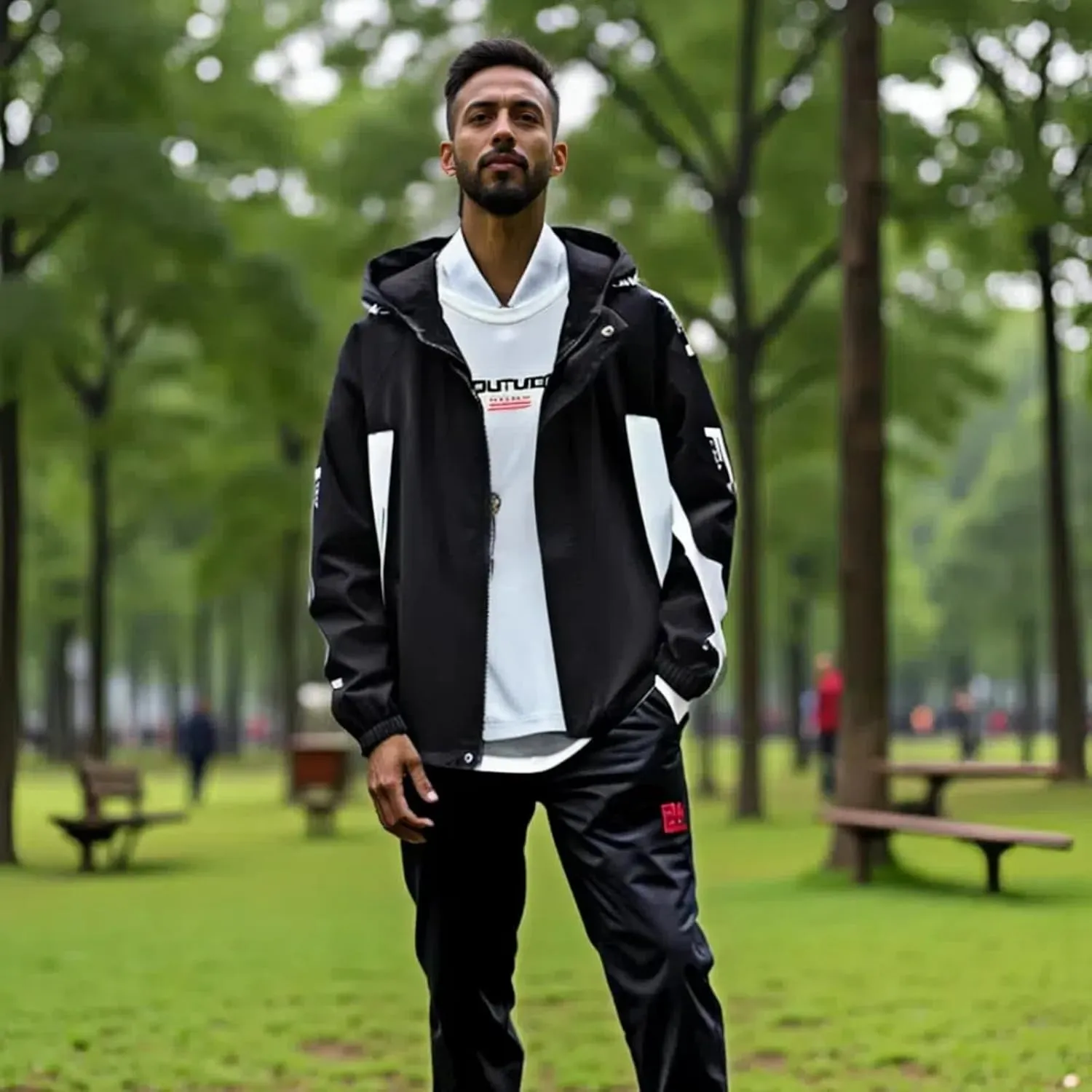 Lightweight Men's Jacket with Hood for Outdoor, Travel, Hiking, Windbreaker, Versatile, Stylish Design