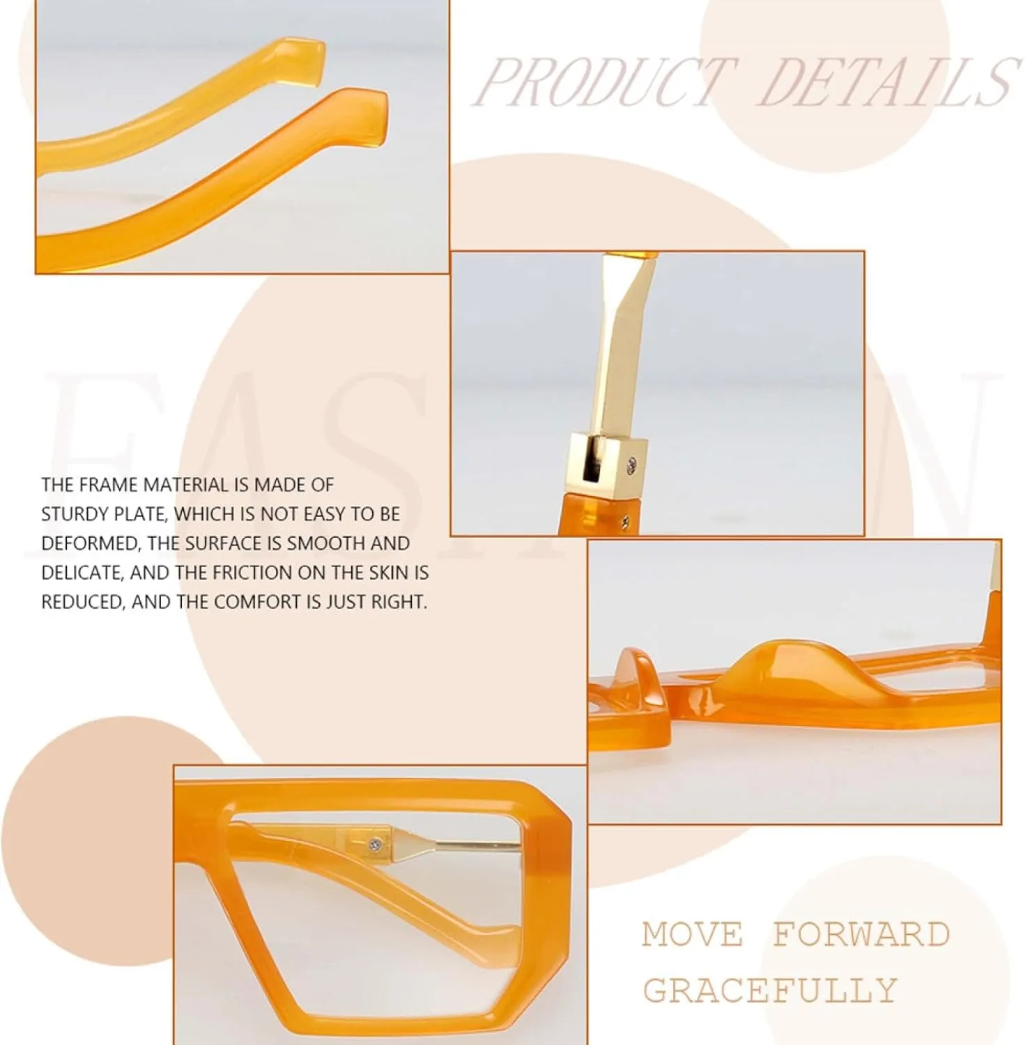 Luxury Men's Women's Rectangular Frame Personality Irregular
