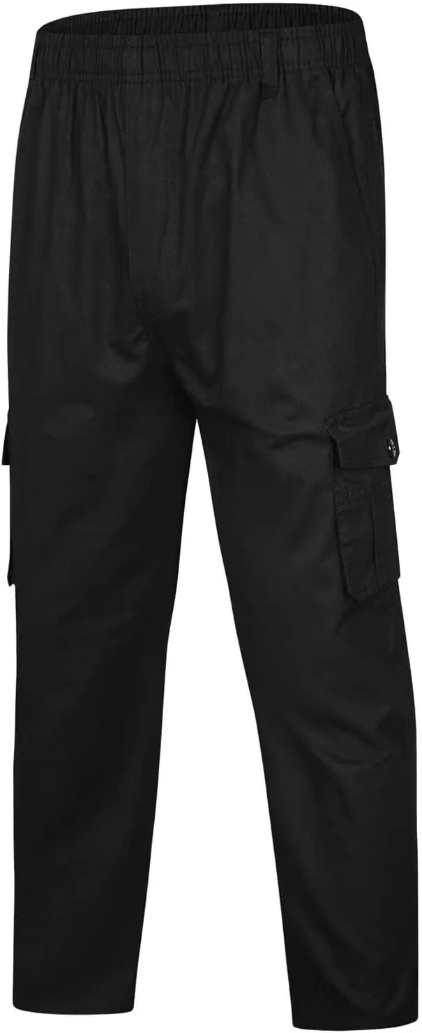 Men's Relaxed Fit Cargo Pants Baggy Straight Leg Pant Outdoor Sweatpants Loose Comfy Trousers Track Bottoms Plus Size
