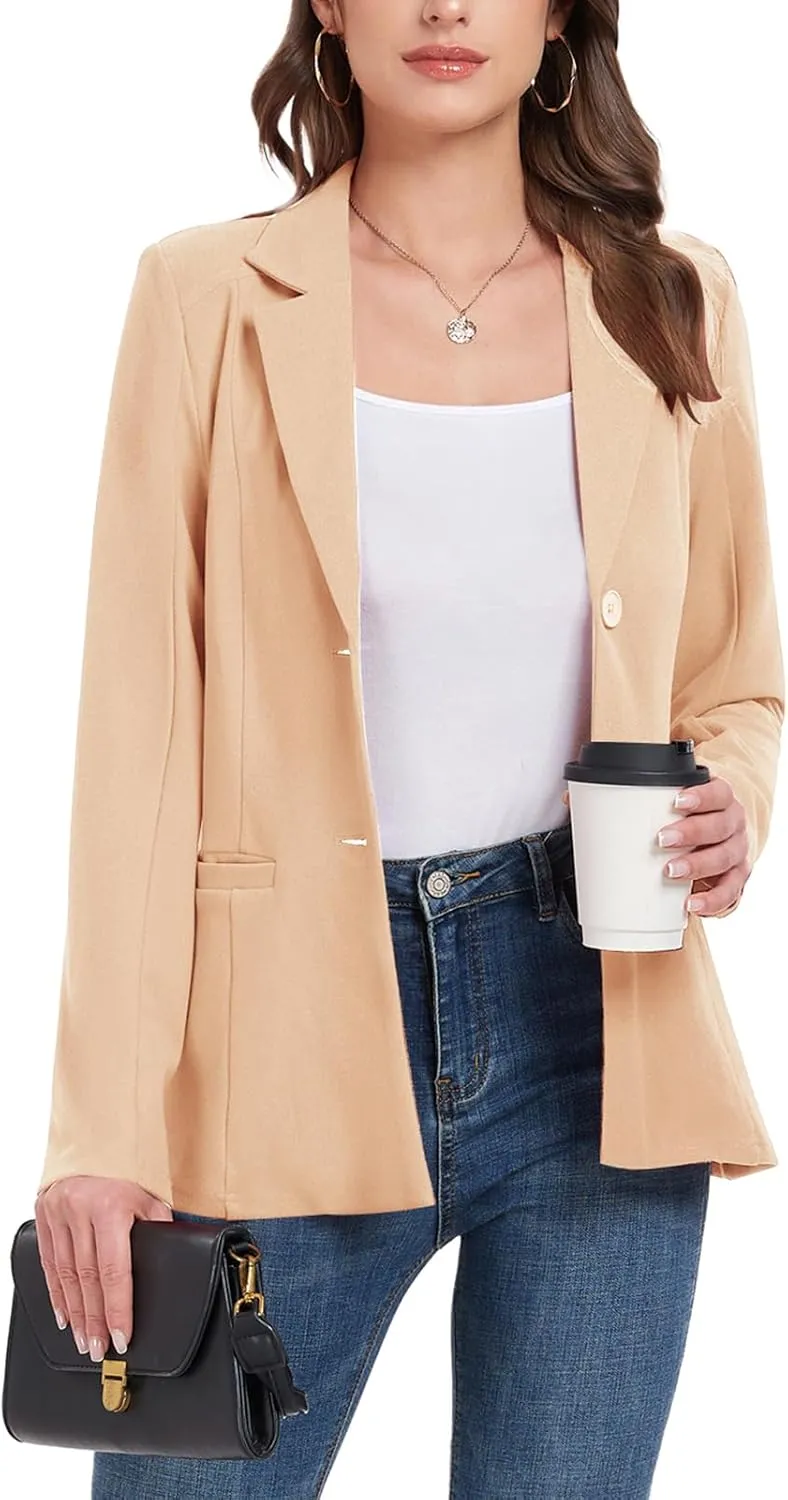 MINTLIMIT Womens Casual Blazers Dressy Lapel Collar 2025 Open Front Work Office Long Sleeve Suit Jackets Blazer