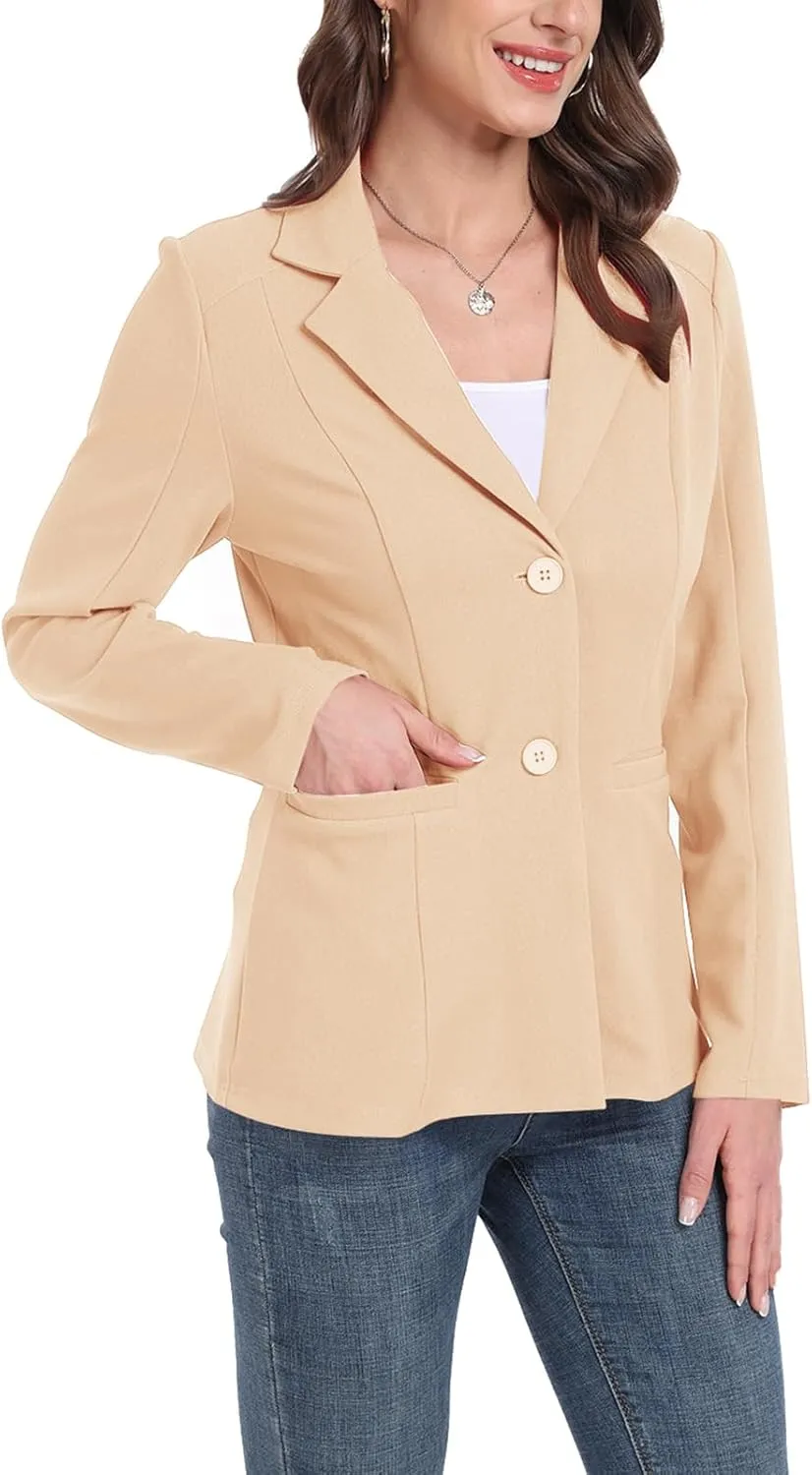 MINTLIMIT Womens Casual Blazers Dressy Lapel Collar 2025 Open Front Work Office Long Sleeve Suit Jackets Blazer