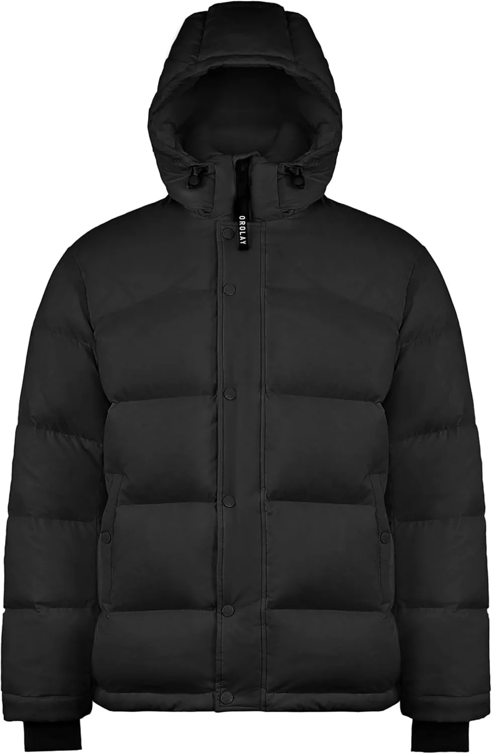 Orolay Men's Puffer Down Jacket with Detachable Hood Versatile Quilted Thicken Winter Jacket