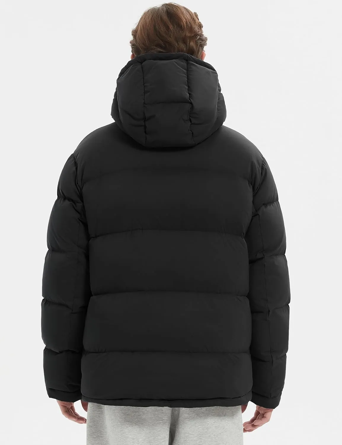Orolay Men's Puffer Down Jacket with Detachable Hood Versatile Quilted Thicken Winter Jacket