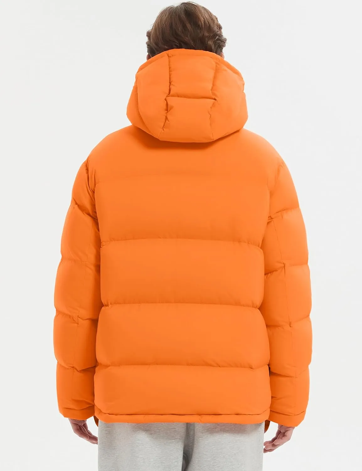 Orolay Men's Puffer Down Jacket with Detachable Hood Versatile Quilted Thicken Winter Jacket