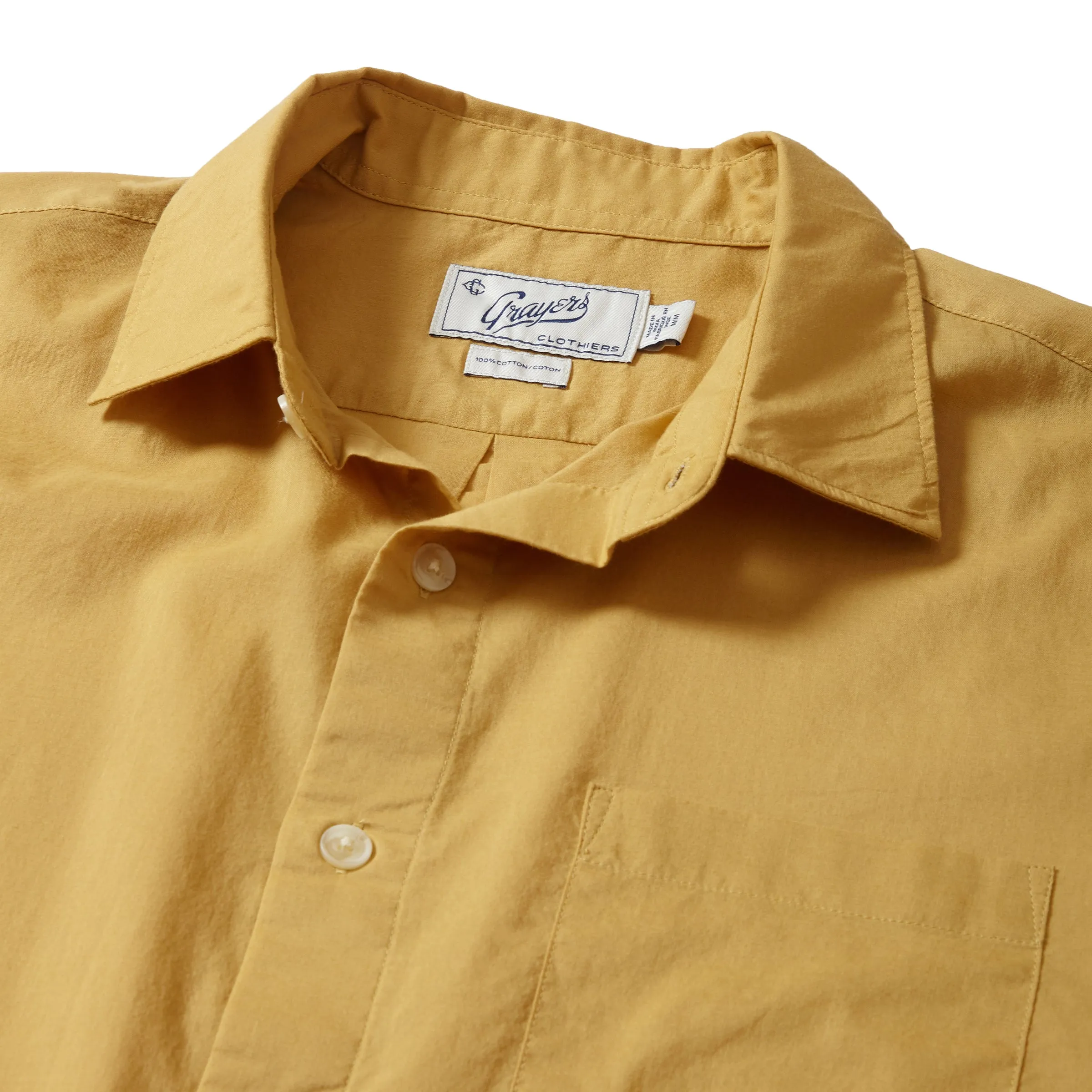 Portofino Featherweight Poplin Shirt - Curry