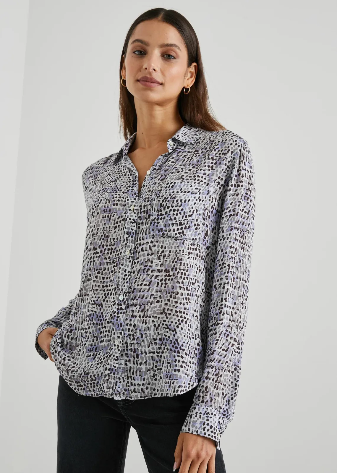 Rails Josephine Shirt- Blue Reptile