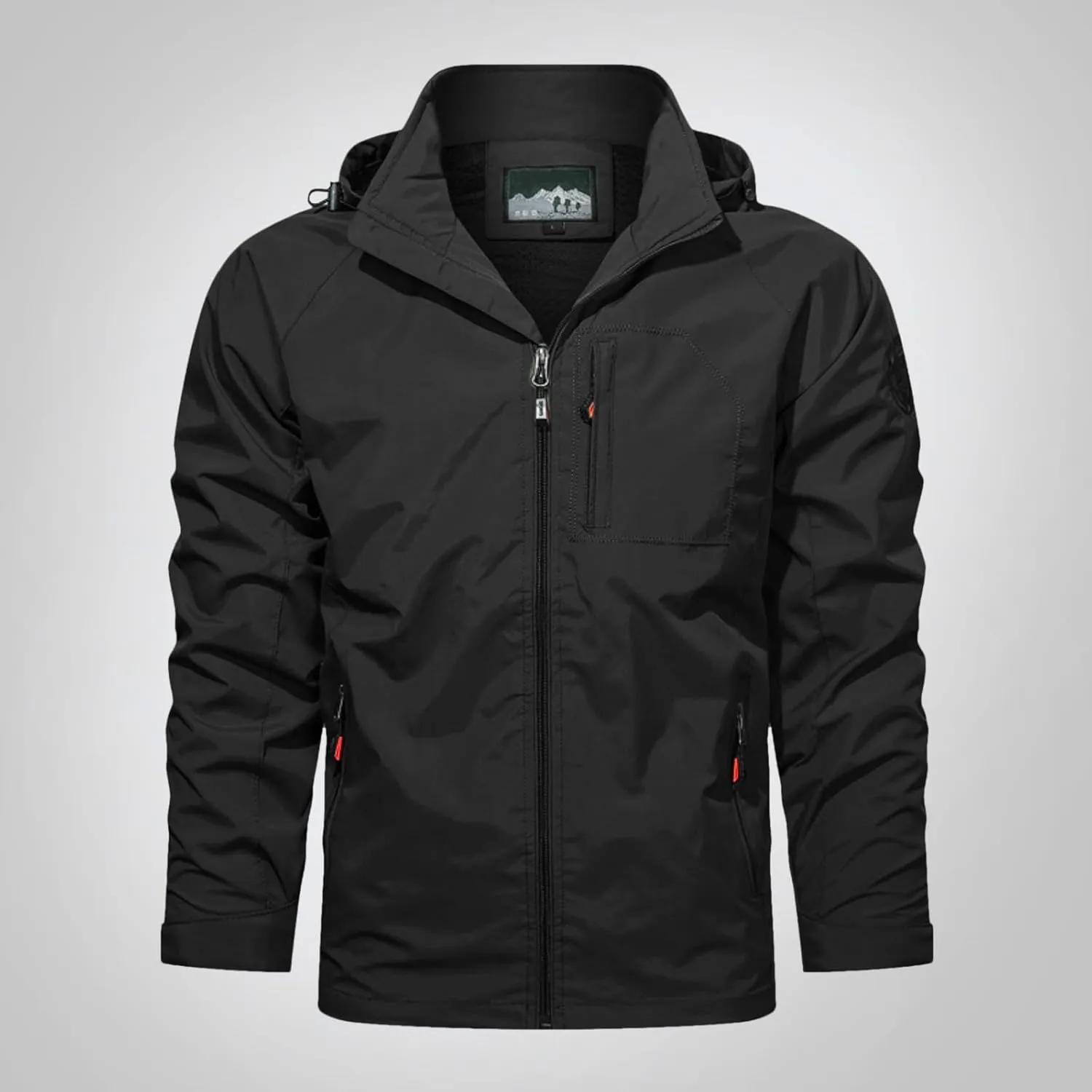 Versatile Waterproof Softshell Jackets Men’s Windproof Lightweight Fleece Lined Outdoor Hiking Raincoat with Hood