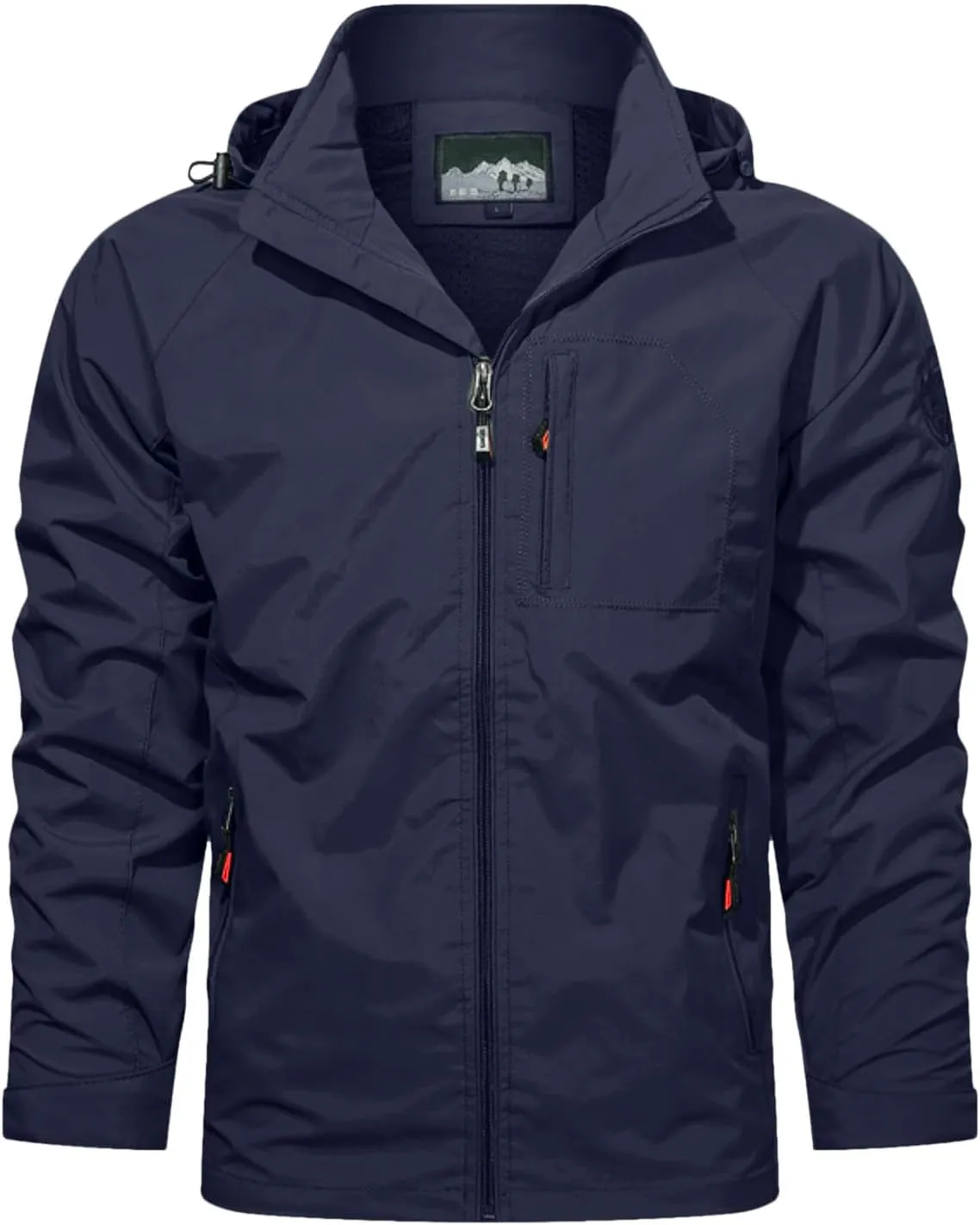 Versatile Waterproof Softshell Jackets Men’s Windproof Lightweight Fleece Lined Outdoor Hiking Raincoat with Hood