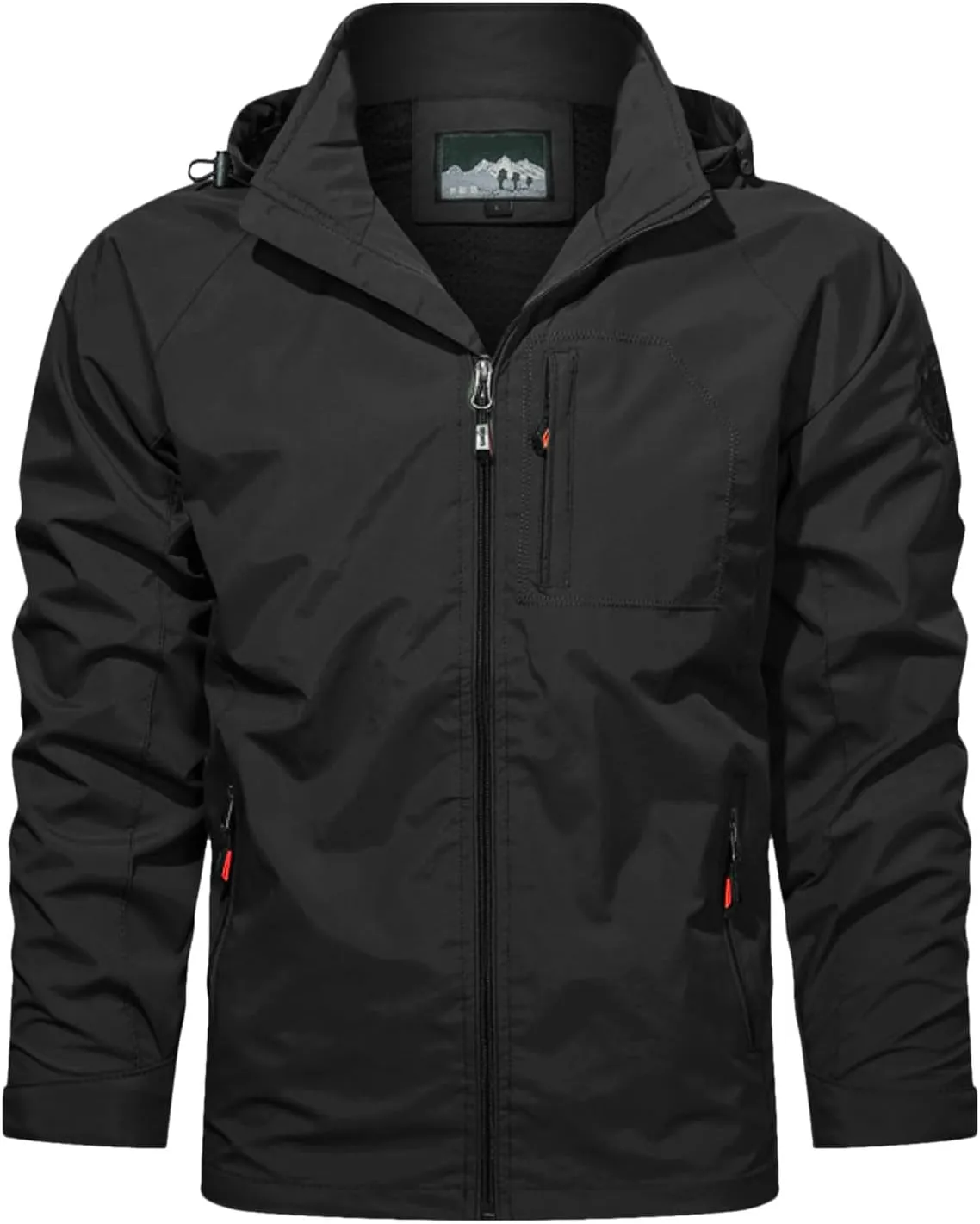 Versatile Waterproof Softshell Jackets Men’s Windproof Lightweight Fleece Lined Outdoor Hiking Raincoat with Hood