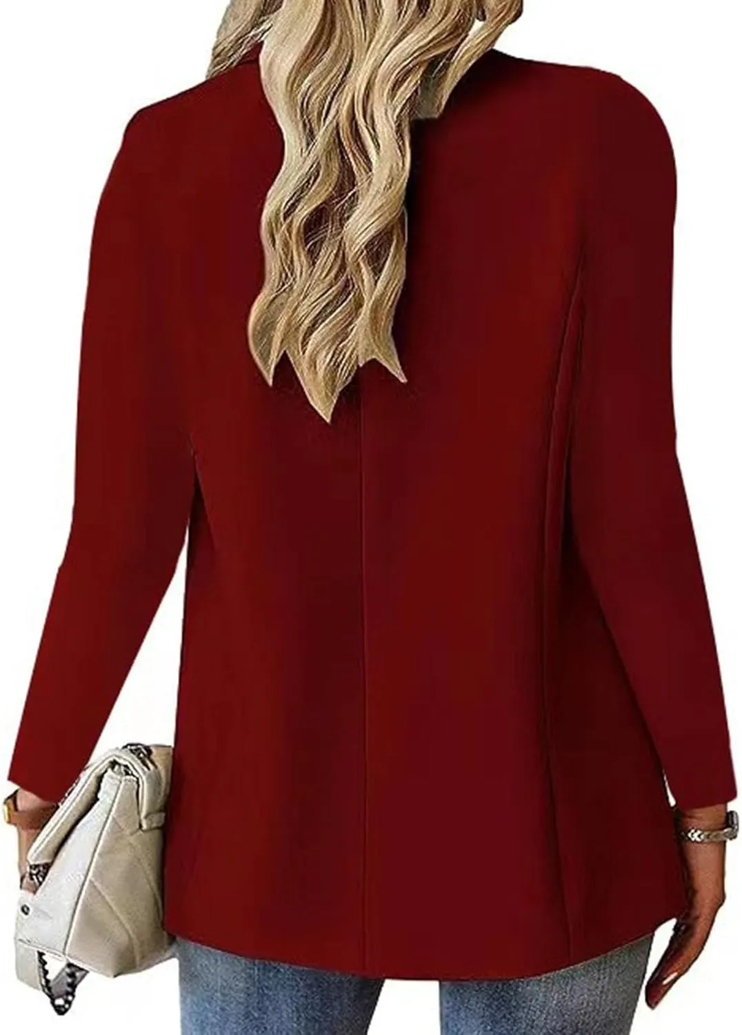 Women Business Blazer Loose Lightweigth Open Front Summer Jackets Long Sleeve Workfice Jacket Blazer Outfits
