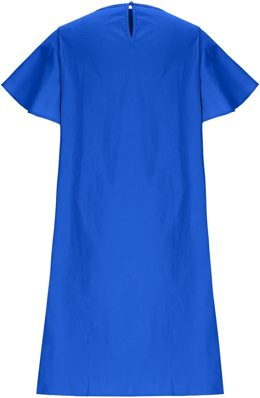 Womens Elegant Ruffle Tiered Dress Elegant Crewneck Flowy Midi Sundress Causal Beach Sun Dress Wedding Guest Dresses