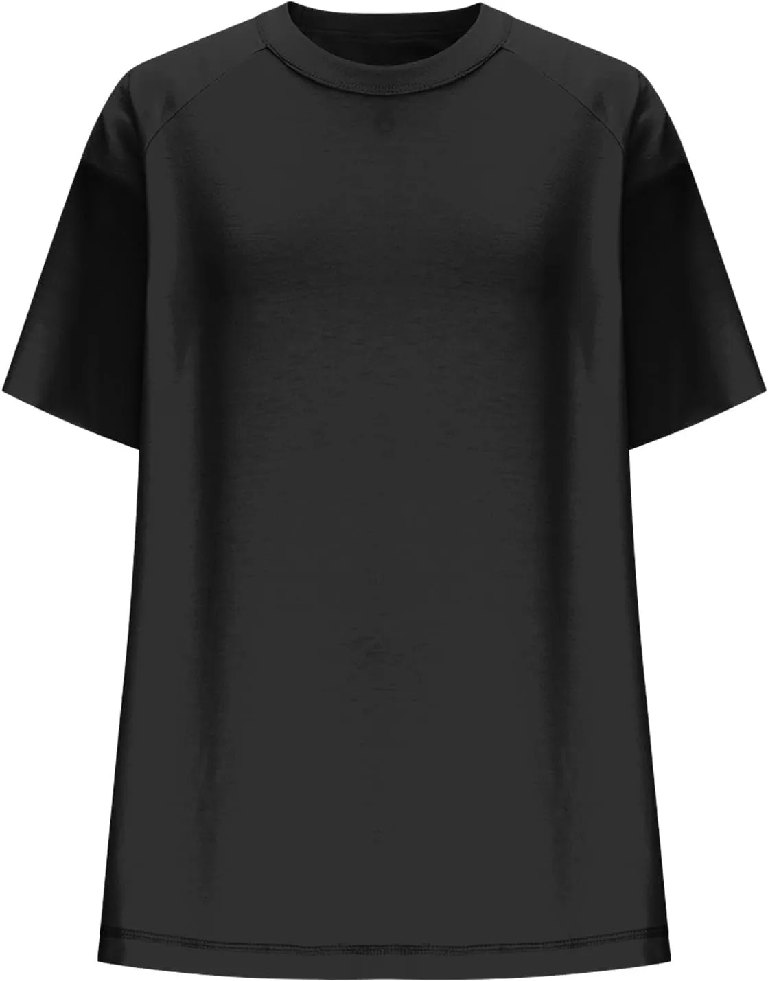 Womens Oversized T Shirts Loose Fit Crewneck Petal Short Sleeve Cotton Summer Tops Basic Tees Trendy Baggy T-Shirt